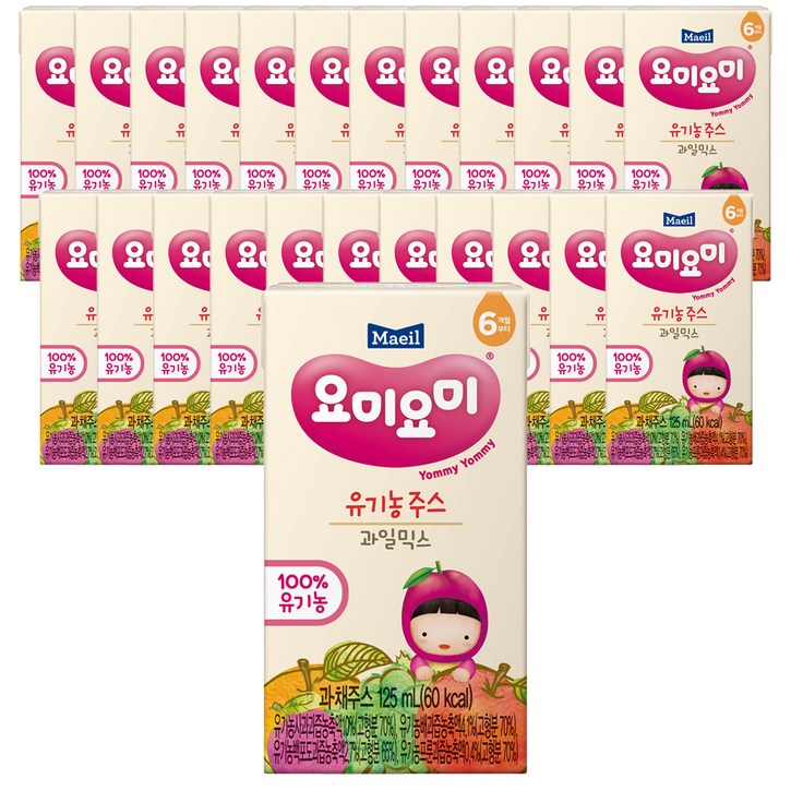 맘마밀요미요미 유기농 주스 125ml 맘마밀요미요미 유기농 주스 125ml