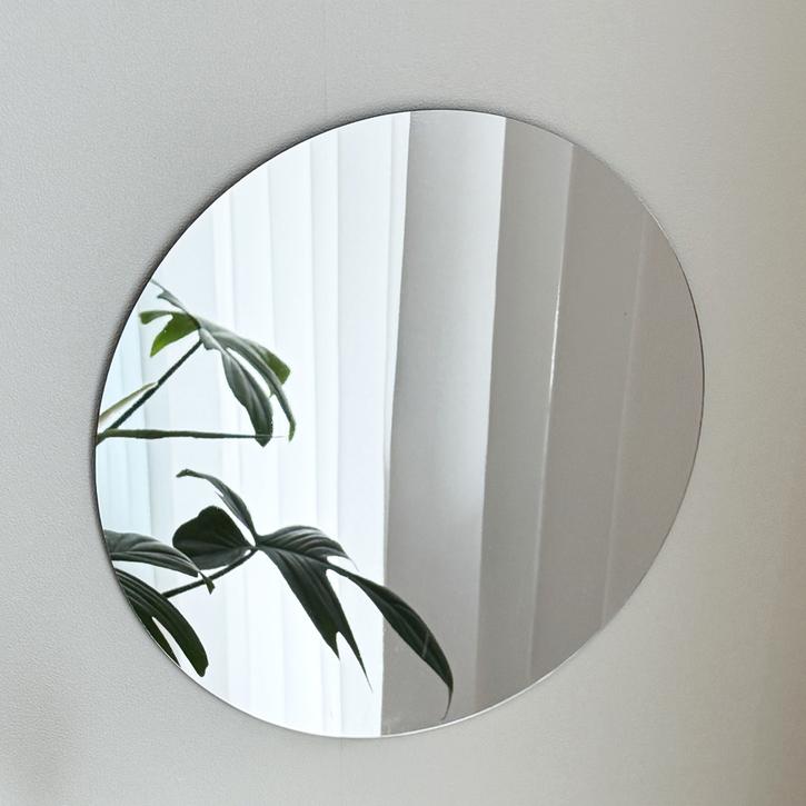 일상도구 부착형 아크릴 원형 벽거울 40 x 40 cm