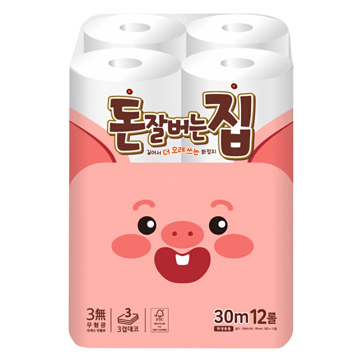돈잘버는집 3겹 롤화장지