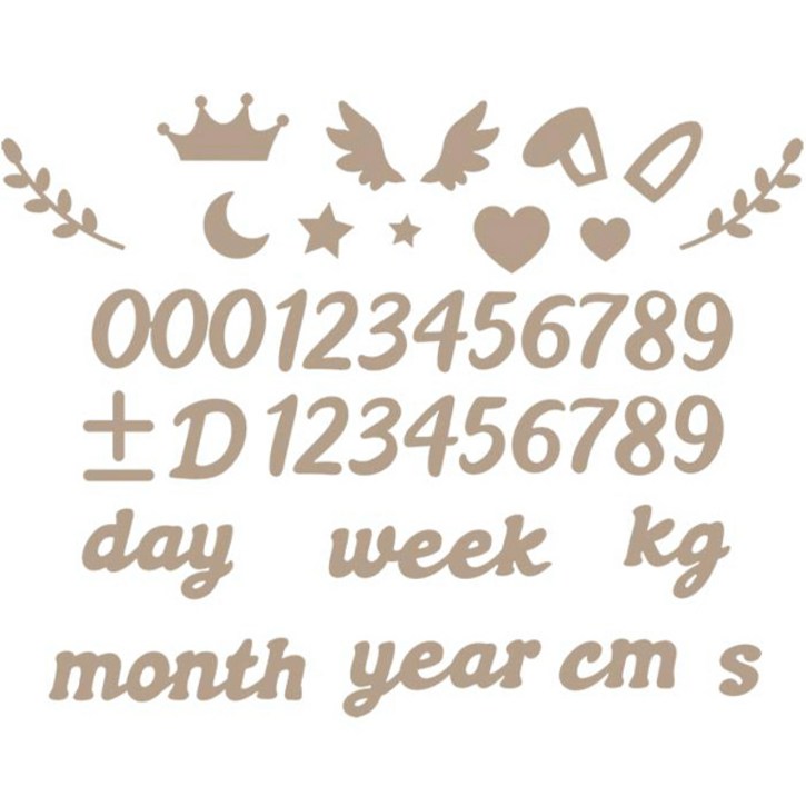 마이리틀데이지 신생아 우드 토퍼 숫자 풀 구성 세트