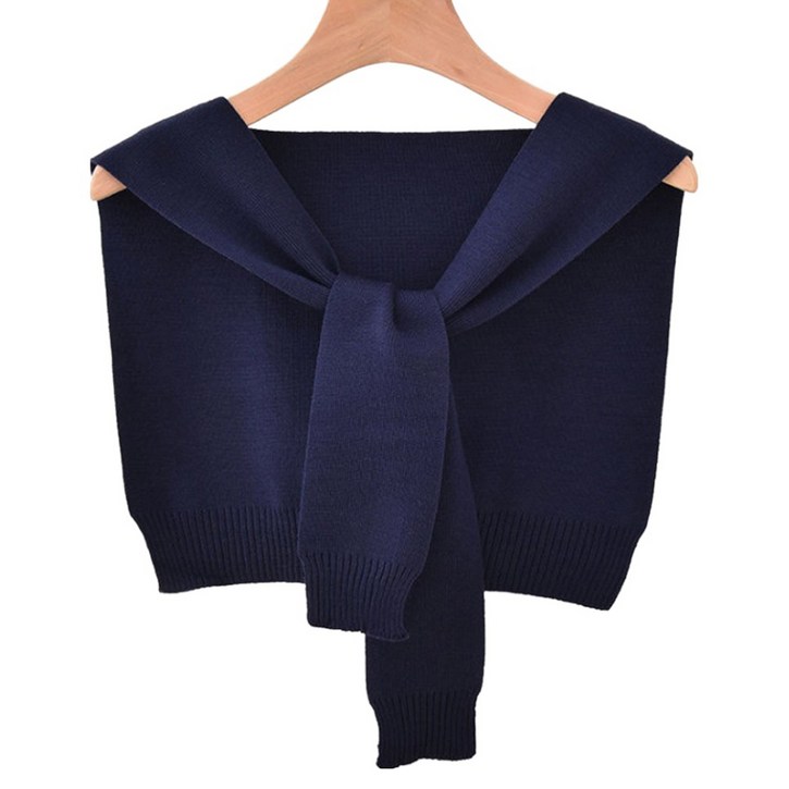 젤루나 레이어드 니트 어깨 숄 페이크 가디건 Q02