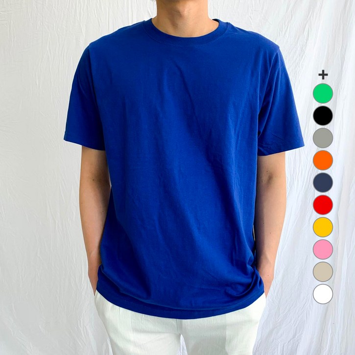 제이에이치스타일 남여공용 통기성 베이직 라운드 반팔 티셔츠 TOMROK134