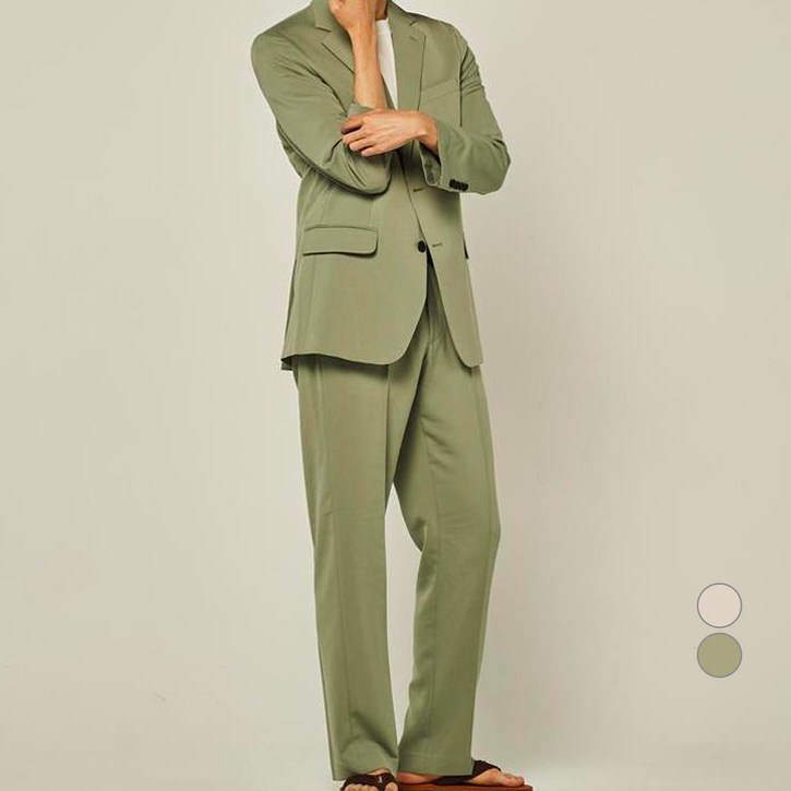 트래드클럽 남성용 베리 베이직 린넨 수트 세트