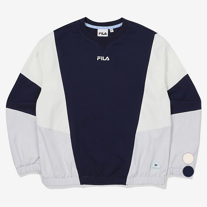 휠라키즈 아동용 하이브리드 소재믹스 맨투맨 FK2POF1105M