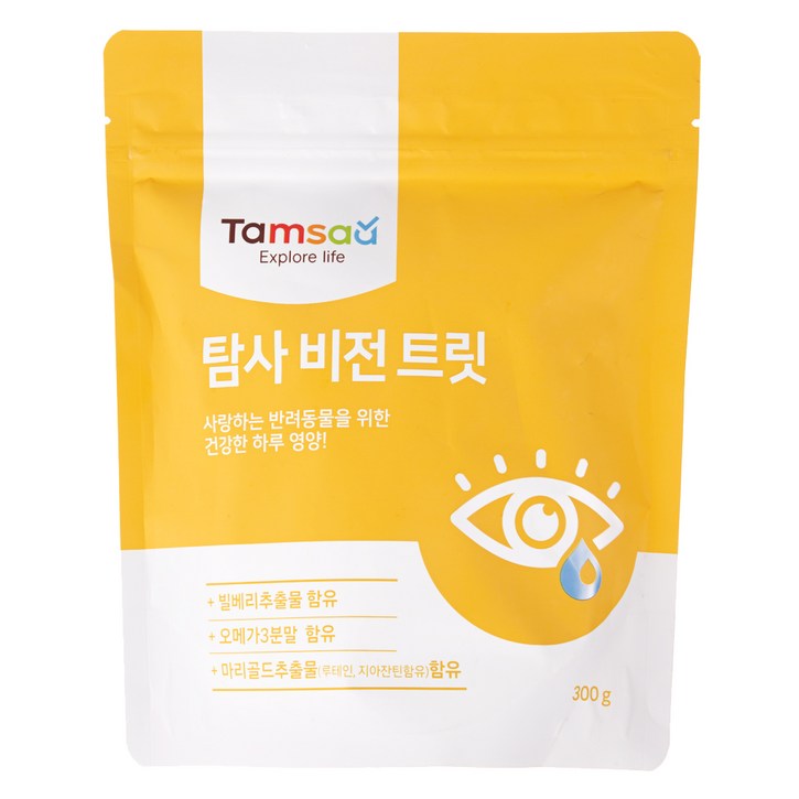 탐사 강아지 영양제, 뉴트리션 비전 트릿 눈&눈물 케어 300g