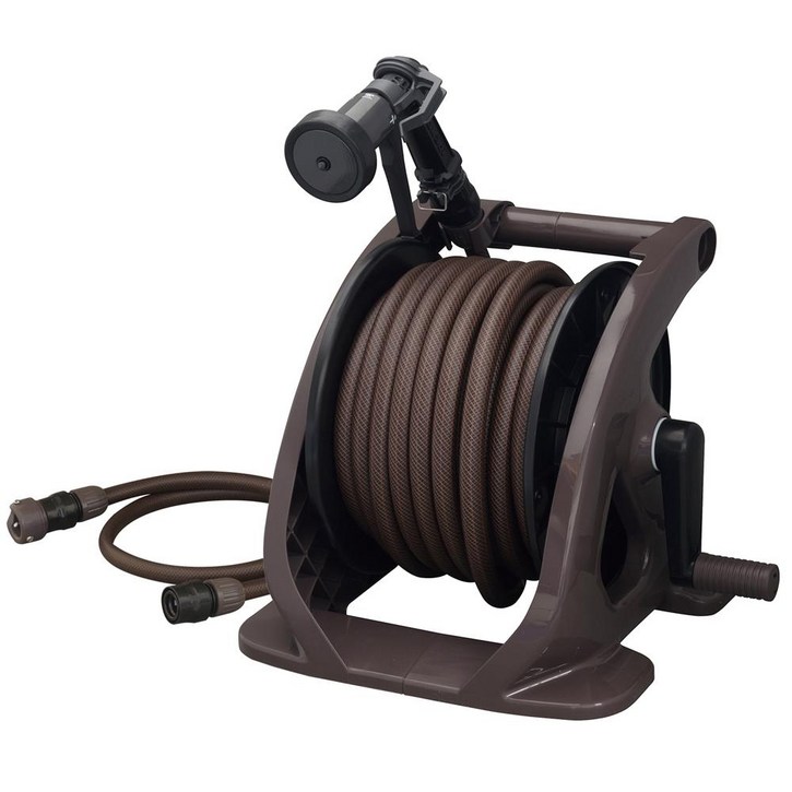 다카기 물 호스릴 30m 세트, 1개, 터프브라운