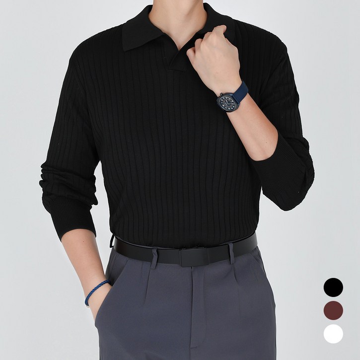 남성용 인피어스 드릭 브이넥 슬림 니트 T25SS1-DM044