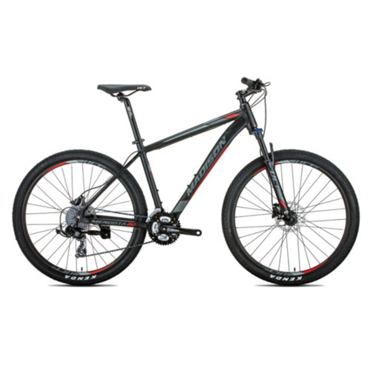매디슨바이크 멘도타02 24단 MTB 자전거 S/M, 스텔스 블랙 레드, 170cm