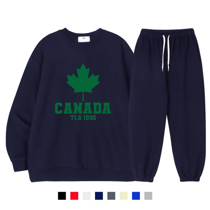 티글렛 남여공용 캐나다 도톰 맨투맨조거팬츠셋트