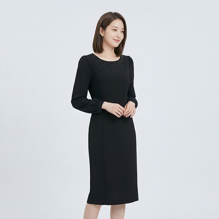 [조이너스]비즈 하프넥 원피스-JS23OP2002325A