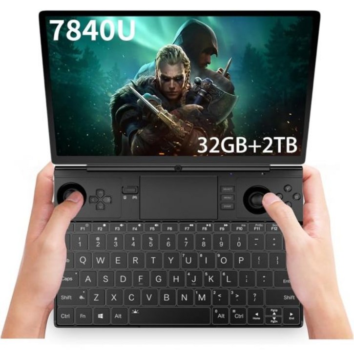 GPD 윈 맥스 2 2023 AMD 라이젠 7 7840U-32GB2TB 10.1인치 미니 핸드헬드 11 PC 비디오 게임기 게임 플레이저 1920X1200 터치스크린 노트북 태블릿
