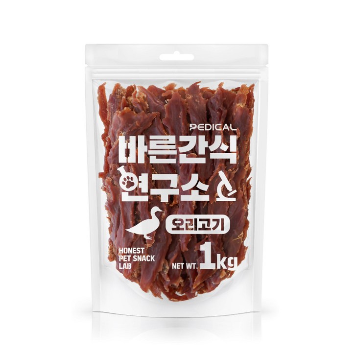 바른간식연구소 오리가슴살 1kg 강아지 육포 대용량간식, 오리가슴살, 1kg, 1개