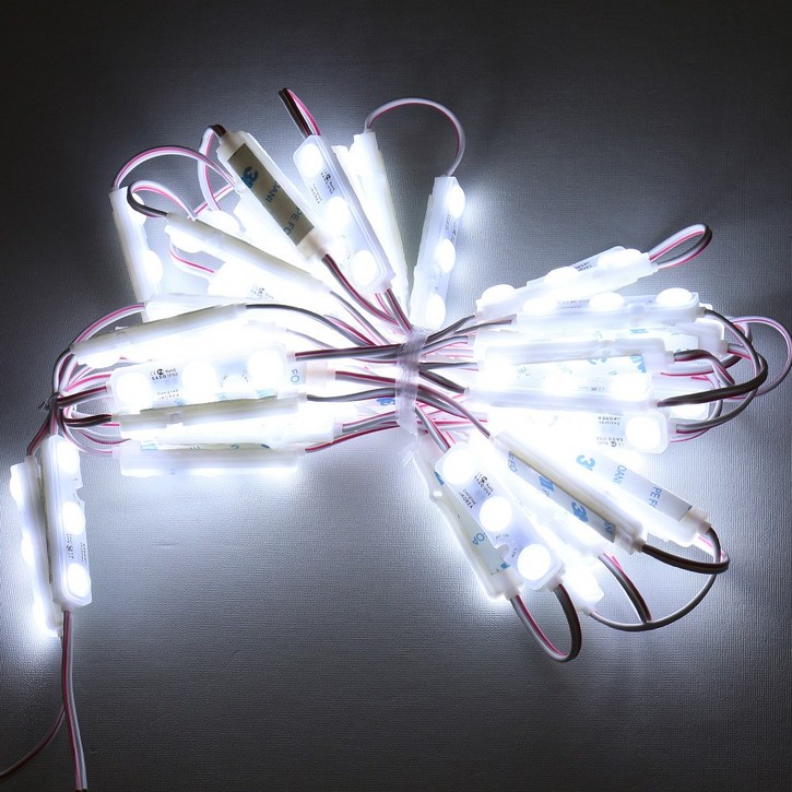 LED 3구 모듈 DC 12V 간판 제작 조명 방수 IP68 50개, 50개