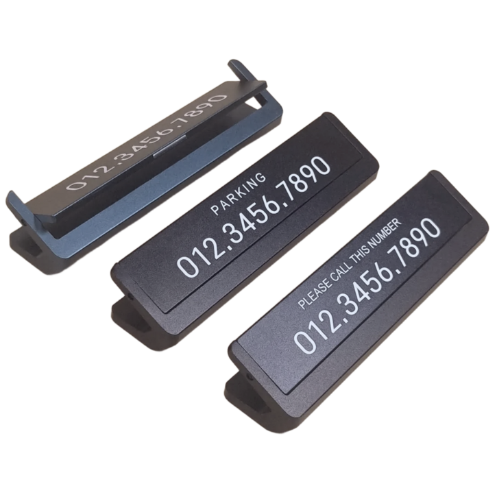 듀얼 회전 주차번호판 메탈 제네시 BM 자동차 전화번호판 무료 양면 각인, 1개, 블랙