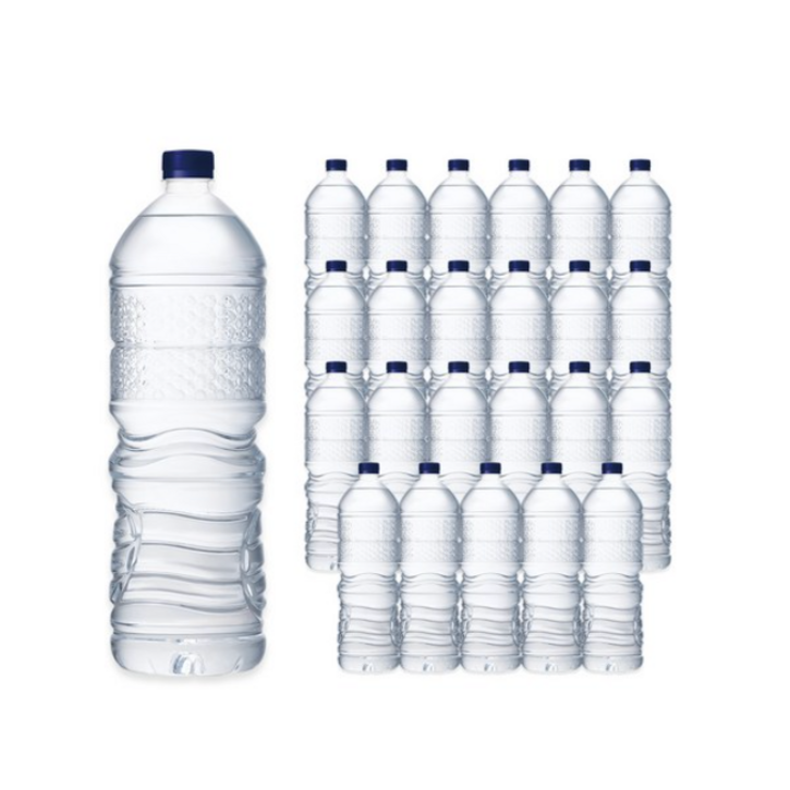 강원평창수 무라벨 생수, 2L, 12개