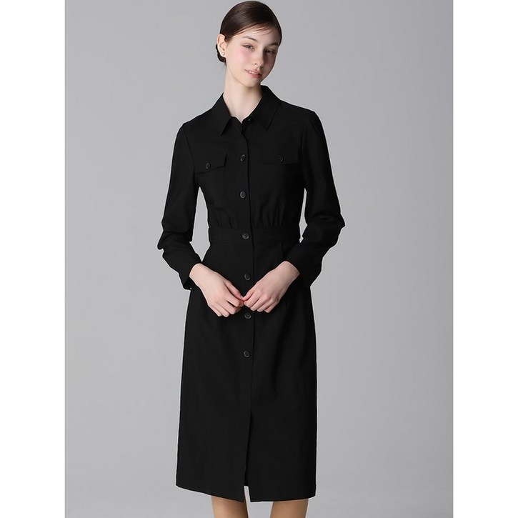 쉬즈미스 포켓 버튼 롱 원피스  택가격 298000원