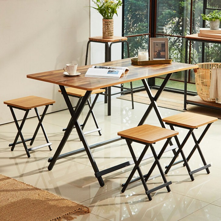주방접이식테이블 까사마루 오드리 접이식 와이드 테이블 1200+의자2개.
