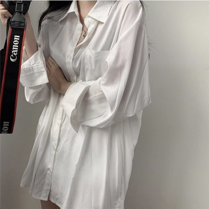 예쁨시전 데일리 기본템 오버핏 긴팔 셔츠 예쁨시전 데일리 기본템 오버핏 긴팔 셔츠