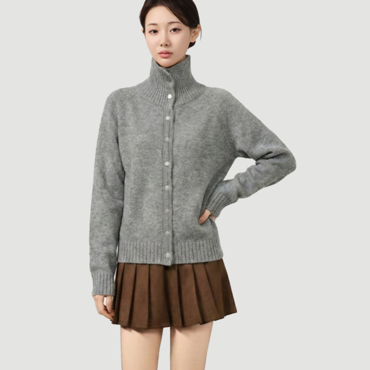 클레이스 데일리 하이넥 니트 가디건