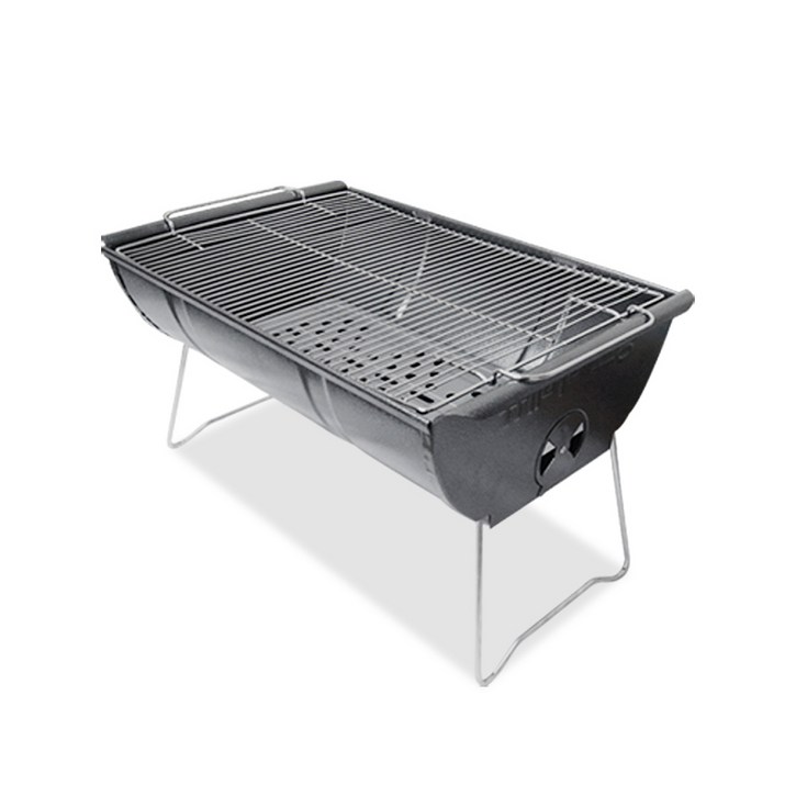 카르닉 가든 숯불 그릴 바베큐그릴 사각 다리접이식 야외 직화 불멍 캠핑화로, 1개