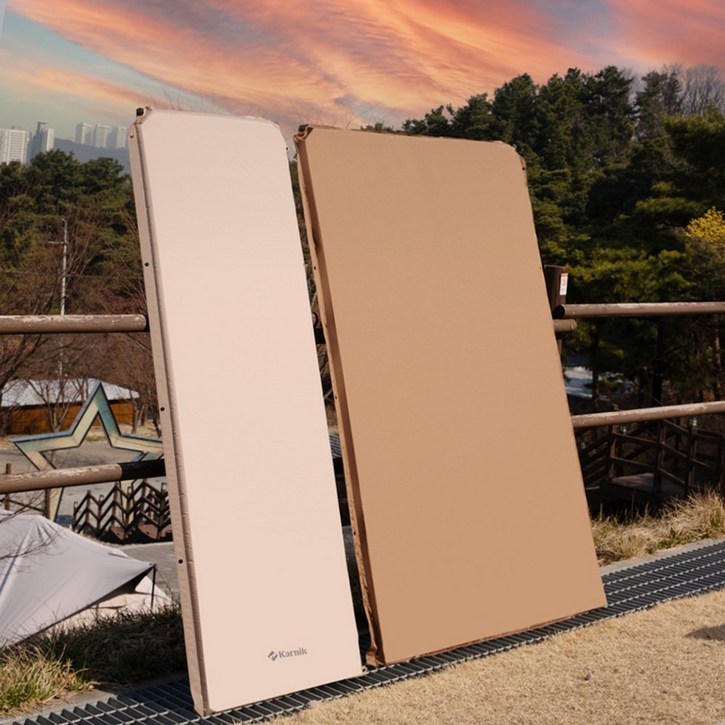 카르닉 톤온톤 자충매트 캠핑 에어매트 3T6T, 베이지더블