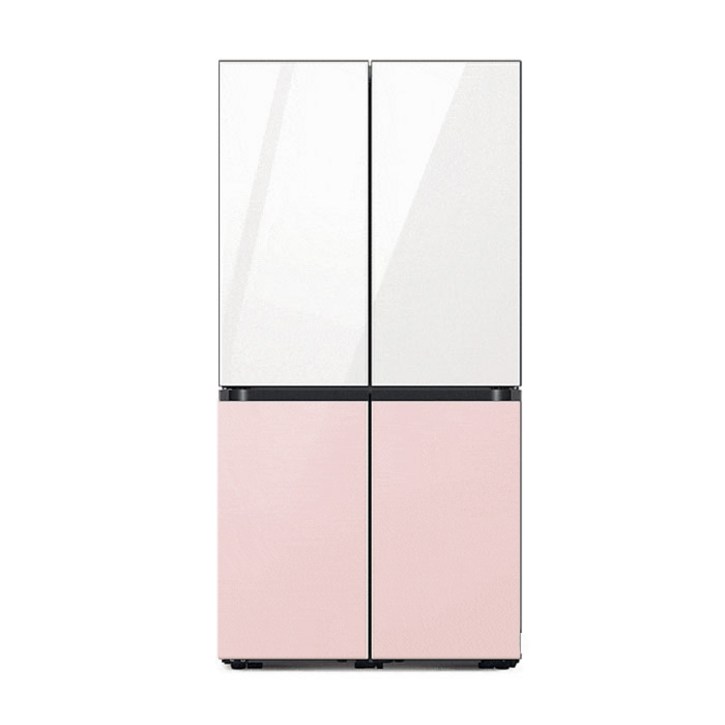 삼성 비스포크 냉장고 4도어 키친핏 615L 글램화이트+글램핑크 RF60B91C355 8