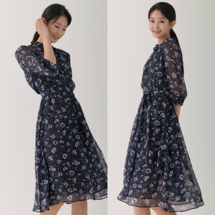 지센 원피스 이월상품 [부산점] 쉬폰 패턴 원피스 LFOPO801 1컬러