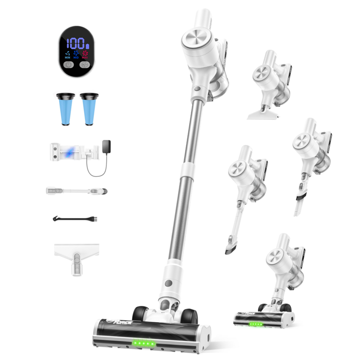 신형 무선 진공청소기 차이슨 46KPA 강력 흡력 60분 장시간 사용 다기능 액세서리 구성