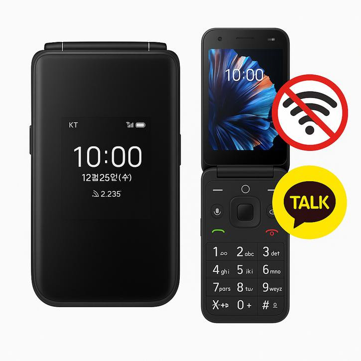 ZTE 클래식폴더폰 효도폰 공신폰 학생폰 수험생폰 공부 카톡가능 새제품