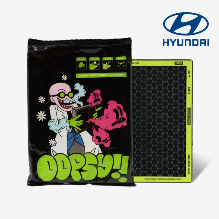 현대 웁시 0.3PM 차량용 리얼 활성탄 에어컨 필터, 1개, 아이오닉 6 22년현재