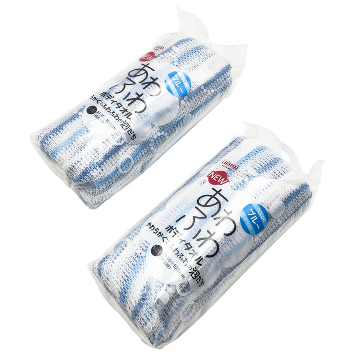 아이센 신축 버블타올 소프트 BT625신, 블루, 2개, 1개입