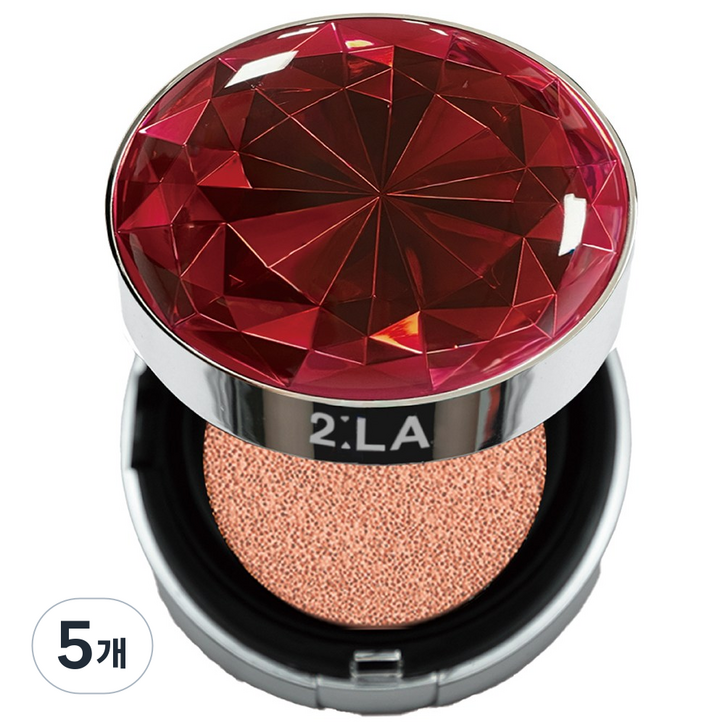 면세점 브랜드 투라 뱀파이어 여신 쿠션 팩트, 레드 루비 23호, 5개