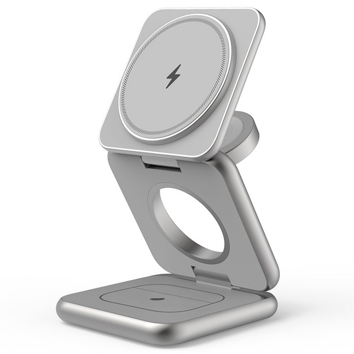 레드빈 더베러 P1 프로 3in1 갤럭시워치 호환 무선충전기 CPP1PG, 실버CPP1PGSV, 1개