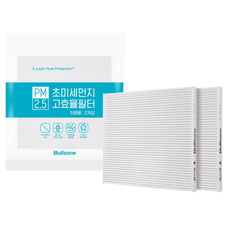 불스원 초미세먼지 고효율 3중 에어컨 히터 필터 17번 2p, 1개, 단일상품