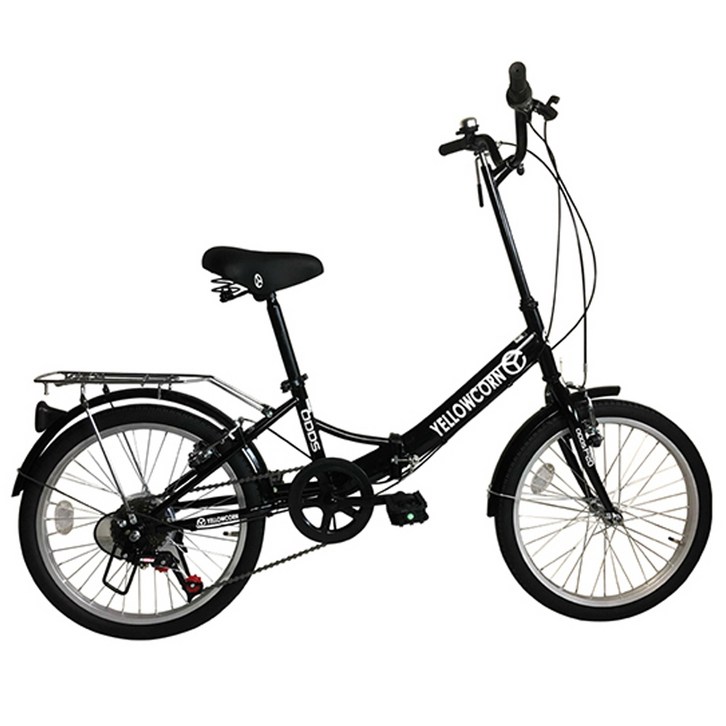옐로우콘 20형 7단 접이식 오즈 성인자전거, 블랙, 140cm - 쇼핑뉴스