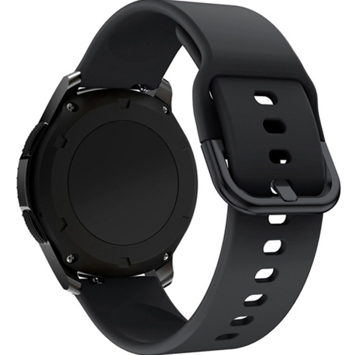 아이엠판다 갤럭시워치 실리콘 스트랩 22mm 호환 밴드, 블랙