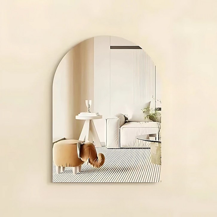라두나 아크릴 부착식 거울 아치형