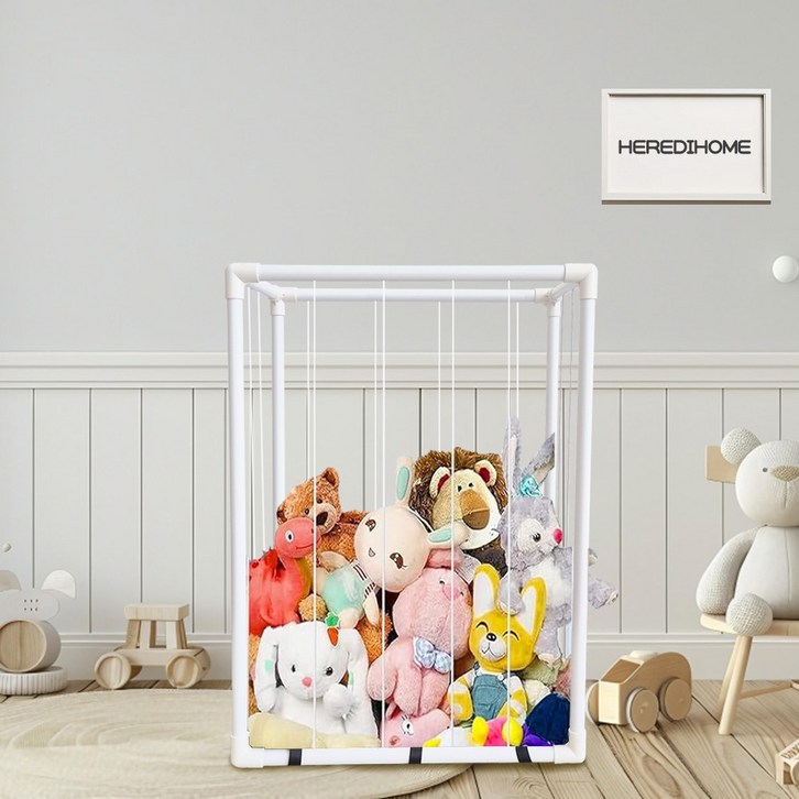 바오월드 인형 수납 정리 인형보관함 인형정리함, 1개, 화이트
