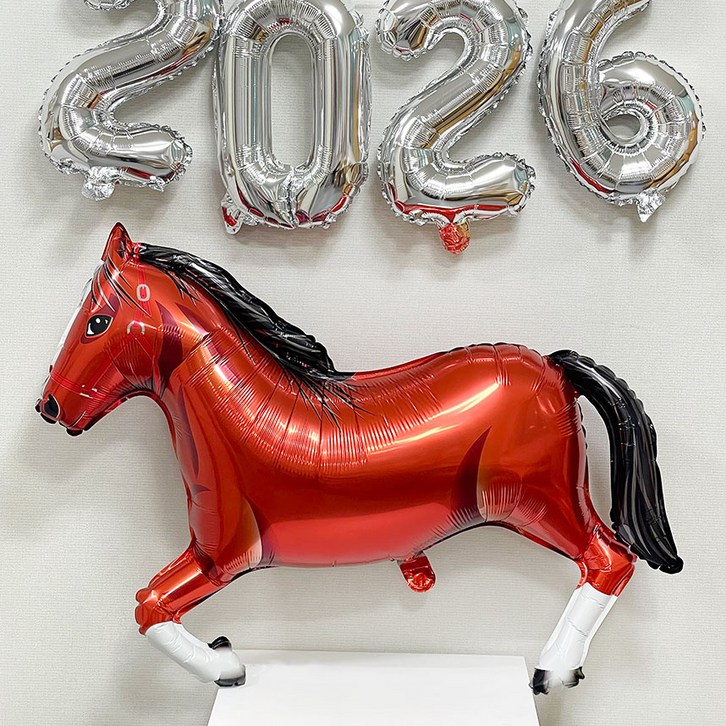 파티앤온 신년행사 2026 새해 장식 동물 말 띠 풍선