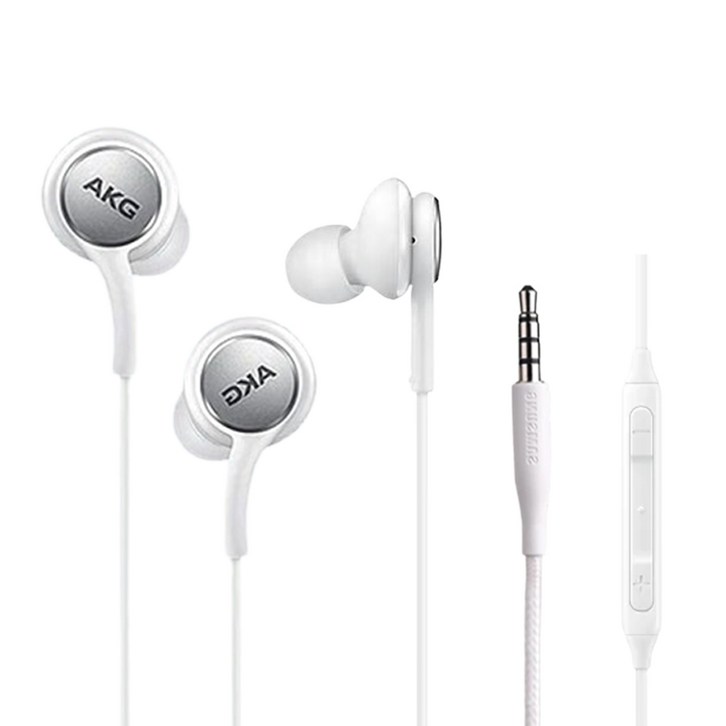 홈방구삼성전용 3.5 단자 유선이어폰 정품 AKG 스마트폰 갤럭시 노트북 인강 게이밍 S8 S9 S10 노트8 노트9 아비스토 귀이개 구성품 포함, 화이트