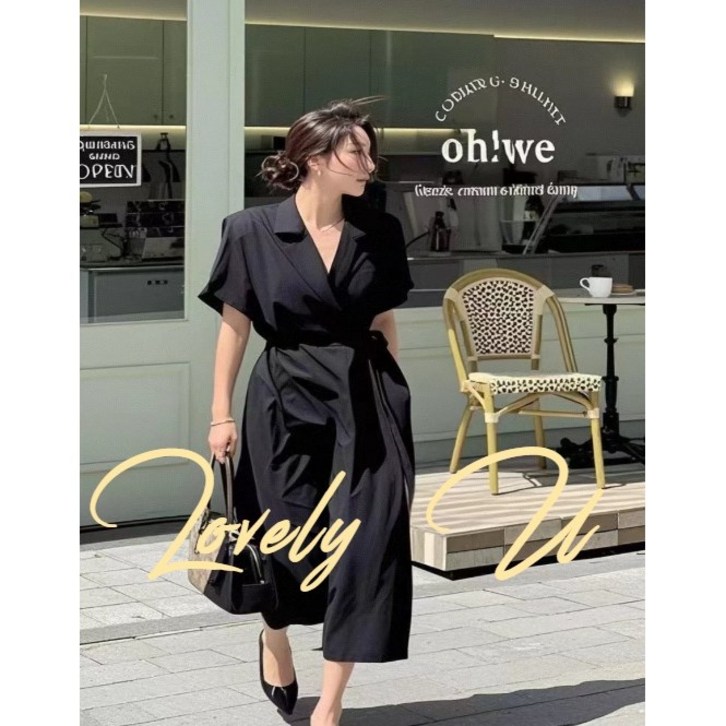 러블리유 여성반팔 롱원피스 데일리 루즈핏