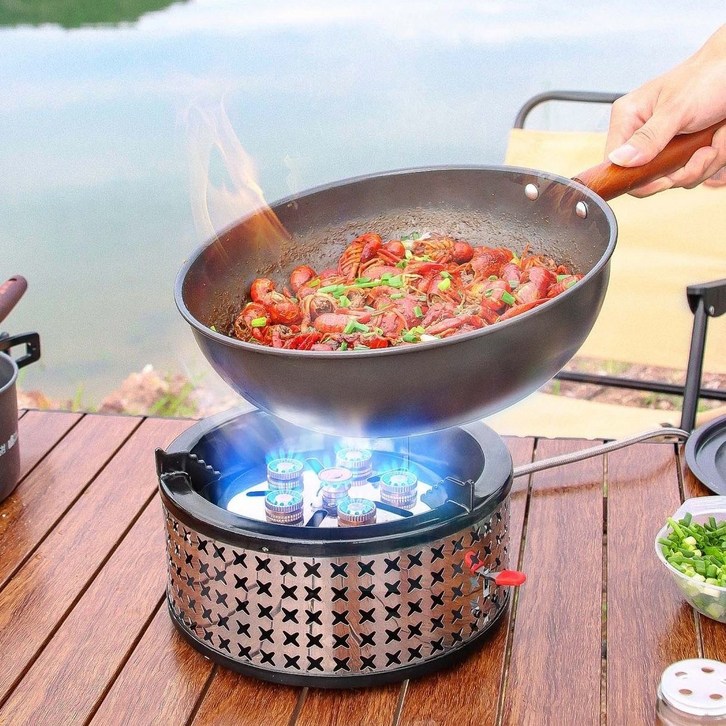 피어몬트 2KW 초강력 화력 원형 안전 스토브 모든 가스탱크 지원