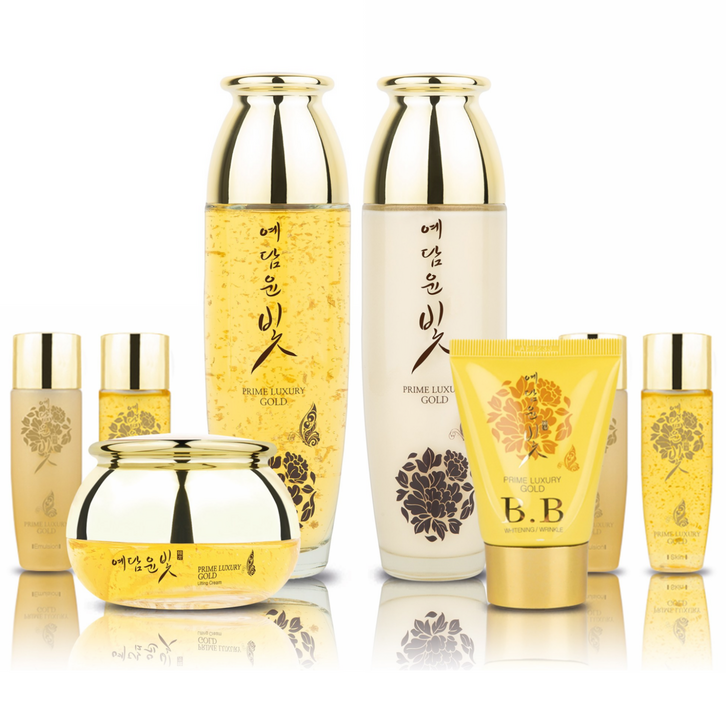 예담윤빛 프라임 럭셔리 골드 여성 기초화장품 4종 세트, 1세트