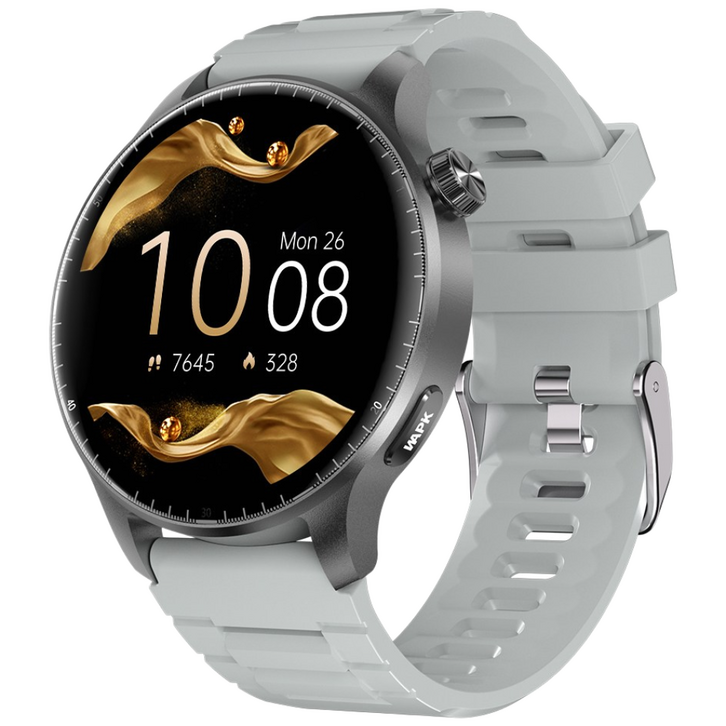 와피크 블루투스 스마트워치 ST50 1.52인치 통화가능 GPS SOS통화 AI운동인식 스포츠시계, GPS  블루투스, 3.8cm, 실버