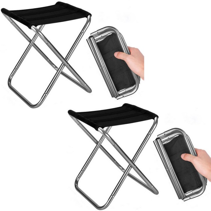 초경량 휴대용 접이식 미니 의자 2개 세트