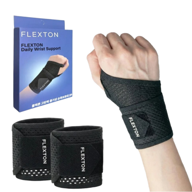 플렉튼 고탄력 통기성 손목보호대 2P