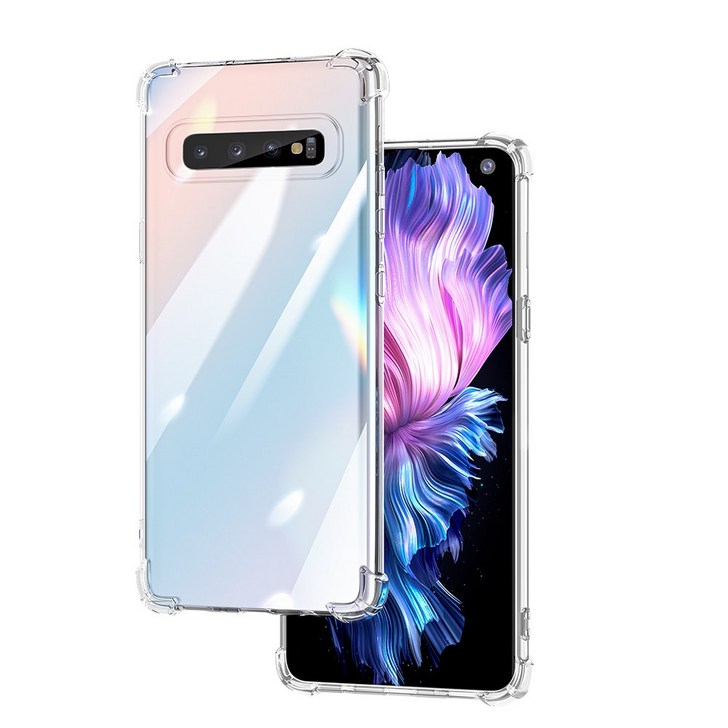 Essager 삼성 갤럭시 실리콘TPU 재질 방탄 투명 핸드폰 케이스 2개입