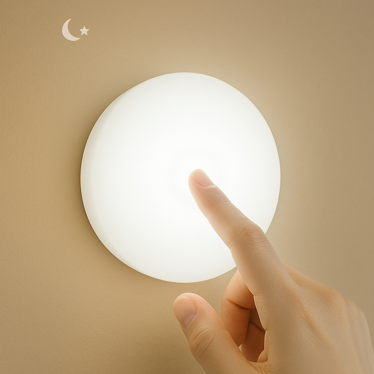 젠스테 무선 터치 USB 무드등, 웜화이트주백색