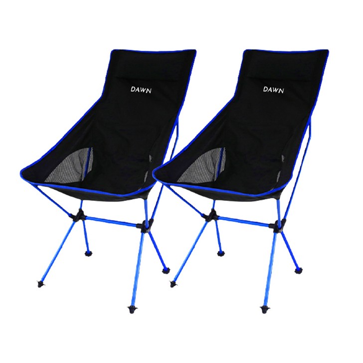 던 고르고 휴대용 접이식 캠핑 의자 체어 캠핑용품 1+1, 파란색+파란색 20230518