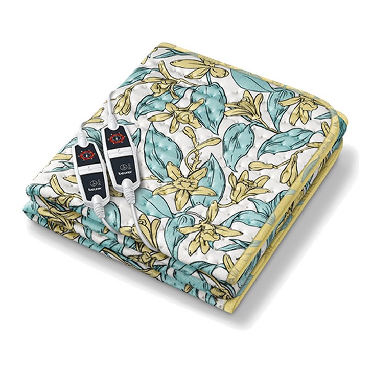 보이로 전기요 6단 옐로우플라워 전자파없는 전기매트, 2인용 UB102 140x150cm